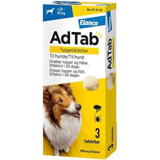 AdTab tyggetabletter til hunde > 22 - 45 kg- Fri fragt over 249