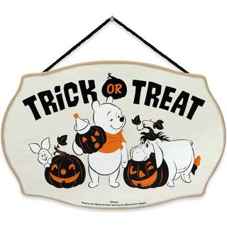 Disney Winnie The Pooh Trick eller Treat Hanging Wood Wall Decor - S?d Winnie the Pooh Halloween -tegn
