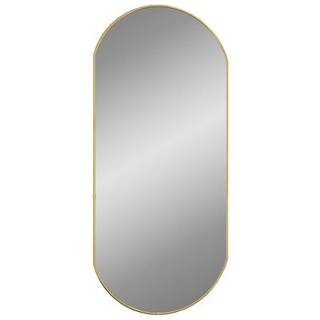 vægspejl 90x40 cm oval guldfarvet