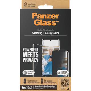 Samsung Galaxy S24 PanzerGlass Ultra-Wide Fit Privacy EasyAligner Hærdet Glas