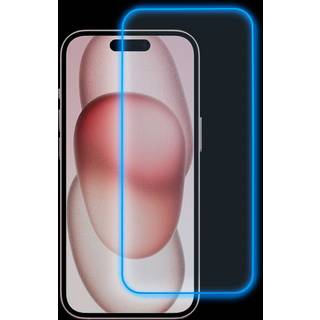 iPhone 15 Pro Max Glas Skærmbeskyttelse - Selvlysende Blå Kant