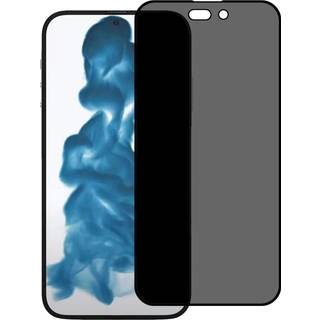 iPhone 14 Pro Max Anti-Peep Skærmbeskyttelse - Hærdet Glas - Gennemsigtig m. Sort kant