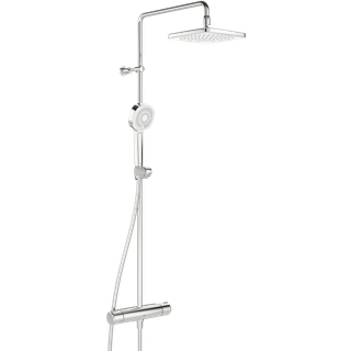 Oras Nova Style Rain brusesystem med termostat, håndbruser og 200 x 200 mm hovedbruser, krom