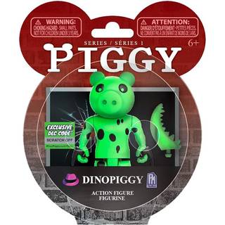 Piggy Serie 1 3,5-tommers Dinopiggy actionfigur - Officiel, bevægelig samlerobjekt med modulære dele