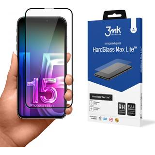 3mk HardGlass Max Lite til iPhone 15 Plus - Sort