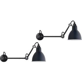 Lampe Gras NO 204 L40 Væglampe Duo - Mat blå