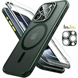 ESR til iPhone 15 Pro Case Set Translucent Matte Case med sk?rmbeskytter kompatibel med Magsafe Military-Cvlade Protection Classic Series Frosted