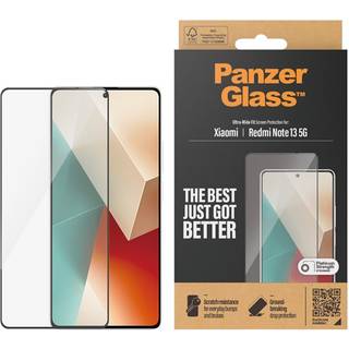 Xiaomi Redmi Note 13 (5G) PanzerGlass Ultra Wide Fit Skærmbeskyttelsesglas - Platinum Strength - Sort Kant
