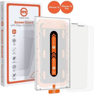 iPhone 12 / 12 Pro Mobile Origin Beskyttelsesglas - 2 stk. - Case Friendly - Gennemsigtig