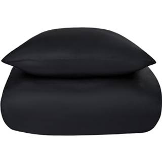 Bambus sengetøj - 140x220cm - 100% Naturligt bambus - Nature By Borg - Sort satinvævet dynebetræk