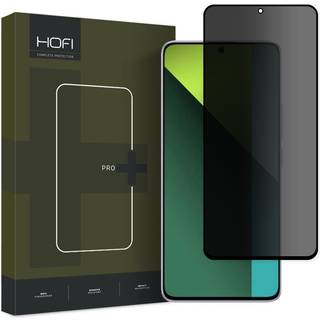 Hofi Xiaomi Redmi Note 13 (5G) / 13 Pro (4G / 5G) Glass Pro+ Skærmbeskyttelse m. Privacy Funktion - Case Friendly - Gennemsigtig / Sort Kant