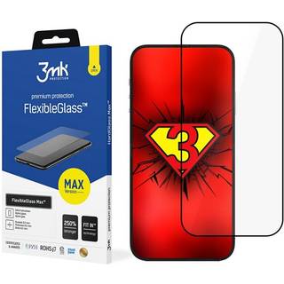 3mk Flexibelt 2.5D Max Hybridglas till iPhone 14 6,1"" - sort Ram