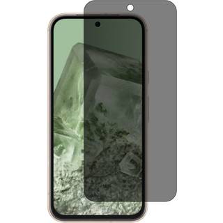 Google Pixel 8a Hærdet Glas Skærmbeskyttelse m. Privacy - Full Fit - Gennemsigtig / Sort