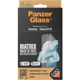 Samsung Galaxy A25 (5G) PanzerGlass Matrix AntiBacterial Ultra Wide Fit Plastikbeskyttelse - AlignerKit - Platinum Strength - Gennemsigtig