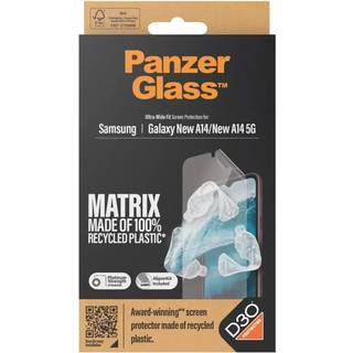 Samsung Galaxy A15 / A15 (5G) PanzerGlass Matrix AntiBacterial Ultra Wide Fit Plastikbeskyttelse - AlignerKit - Platinum Strength - Gennemsigtig