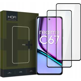 Realme C67 (4G) Hofi Glass Pro+ Hærdet Glas Skærmbeskyttelse - Case Friendly - 2-Pak - Sort Kant