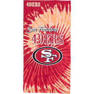 Northwest NFL San Francisco 49ers unisex-voksne strandh?ndkl?de 30 x 60 psykedelisk