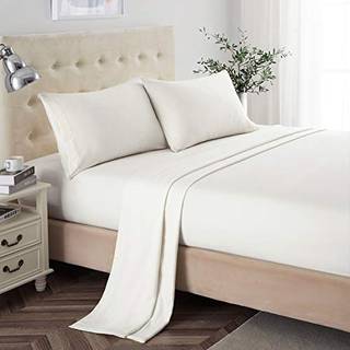 Lanest Housing King Sheet S?t 2400 Thread Count Bl?de Deep Pocket Microfiber Sheets 4 stykker Elfenben Senget?j Lagner & pudebetr?k