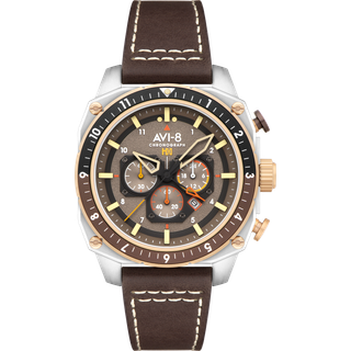 AVI-8 AV-4100-05 Herrenuhr Hawker Hunter Dual Time Chronograph 43mm 5ATM