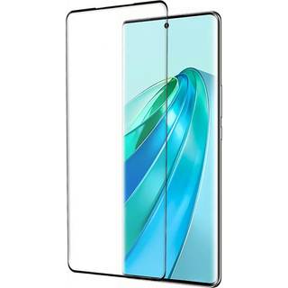 Honor Magic5 Lite Hærdet Glas - Full Fit Skærmbeskyttelse - Gennemsigtig / Sort Kant