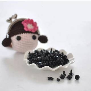 Amigurumi Sikkerhedsøjne - 10 par (20 stk) Sorte øjne, 15mm