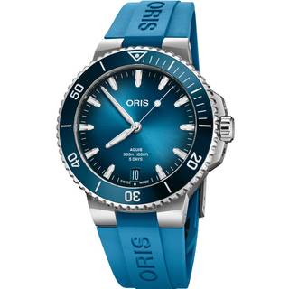 Oris Aquis Date blå med gummirem Cal. 400 43,5mm