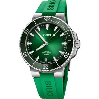 Oris Aquis Date grøn med gummirem Cal. 400 43,5mm