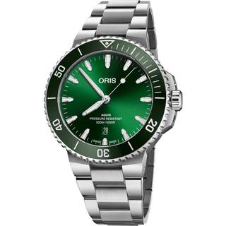 Oris Aquis Date grøn med lænke 43,5mm