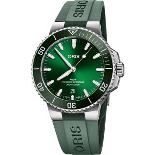 Oris Aquis Date grøn med gummirem 41,5mm