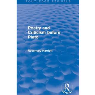 Poetry and Criticism before Plato (Routledge Revivals)
