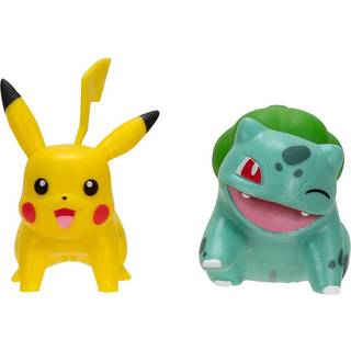 Pokémon Battle Figure First Partner Set Figure 2-Pack Bulbasaur #2, Pikachu #1
