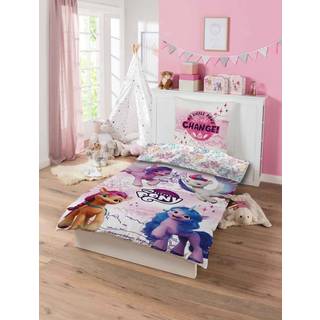 Junior sengetøj - My little pony - 100x140 cm - A new generation - 2 i 1 design - 100% bomuld