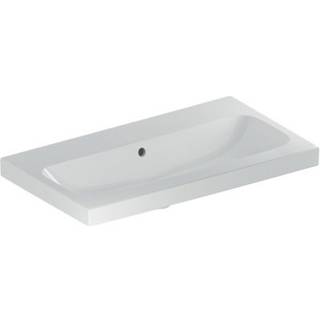 Geberit iCon Light håndvask kompakt: B=75cm, T=42cm, Hanehul=Uden, Overløb=Synlig, Hvid