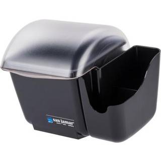 San Jamar BD2002CAR Mini Dome Garnish Center med k?lig bakke og h?jre h?nd Caddy (1-kvart sort NSF)