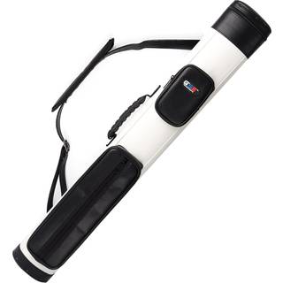 GSE 2X2 Deluxe Hard Billiard Pool Cue Stick Carrying Case Billiard Cue Case Billiards tilbeh?r (oval - hvid/sort)