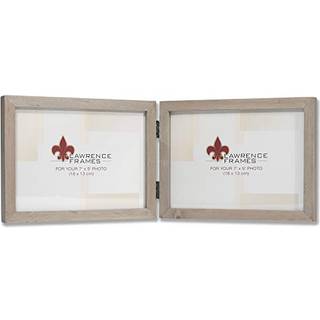 Lawrence rammer 5x7 h?ngslede (vandret) gr? tr? galleri samling billedramme 7x5 dobbelt