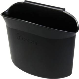 Zone Tech Portable Hanging Mini Car Garbage Can - Klassisk sort papirkurv d?se - Premium kvalitet Automotive Universal Traveling Portable Car pap