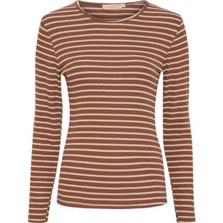 Marta Du Chateau T Shirt Lange ærmer Nøddebrun Guld-S-M