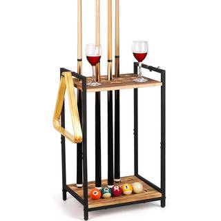 Poolpindholder - Fritstående pool Cue Holder Floor Stand Wooden Cue Stick Holder 10 -huller Billiard Cue Racks til Game Room Billiard Room Decor