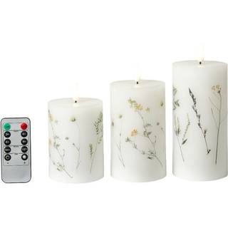 Da'core Bloklyssæt 3-pak LED med fjernbetjening blomst