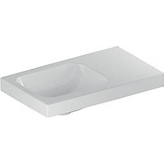 Geberit iCon Light håndvask med fralægningsplads: Hvid, B=53cm, H=13cm, T=31cm, Hanehul=Uden, Overløb=Uden, Opbevaringsflade=Til højre