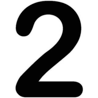 Jasa Company husnummer 2, 14 cm, sort