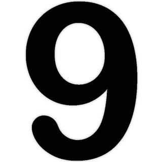Jasa Company husnummer 9, 14 cm, sort