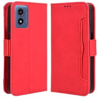 Motorola Moto G Play (2024) Pung Cover med Kortholder - Rød