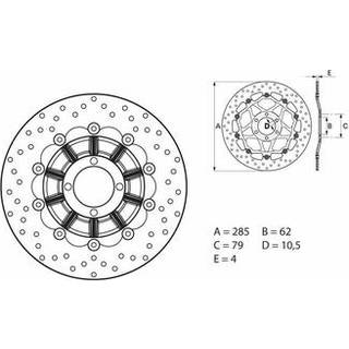 Brembo Bremseskiver Flydende Med Tgk