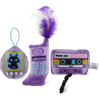 Catstages So Meowsome 90'er tema Plys Catnip Blend Kattelegetj 3Pk Flerfarvet