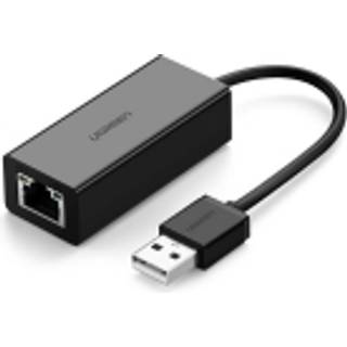 Ugreen eksternt netværkskort RJ45 til USB 2.0 100 Mbps Ethernet (sort)