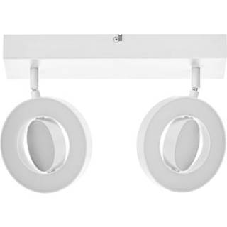 LEDVANCE LED-loftspot Saturn, CCT, 2-lys, lang, hvid Saturn, Hvid/opal, Stue/spisestue, Plast