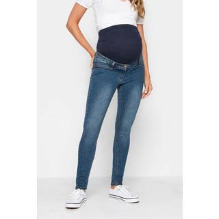 Lts Tall Maternity Mid Blue Skinny Ava Jeans Size Ex Long > 8 - Ex Long 8