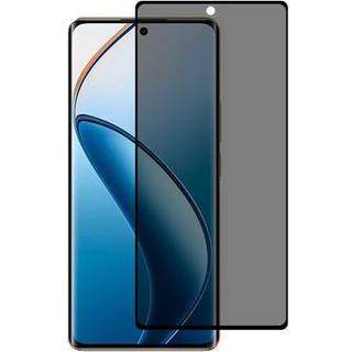 Realme 12 Pro/12 Pro+ Privacy Full Cover Skærmbeskyttelse Hærdet Glas - Sort Kant